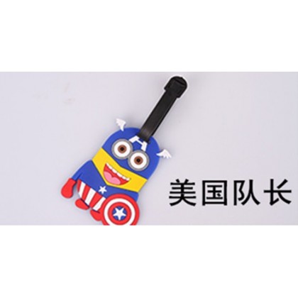 {READY STOCK} Cartoon Traveling Luggage Tag/Cartoon Tag Silicone Sleeve Boarding 卡通旅游行李牌 Name Address