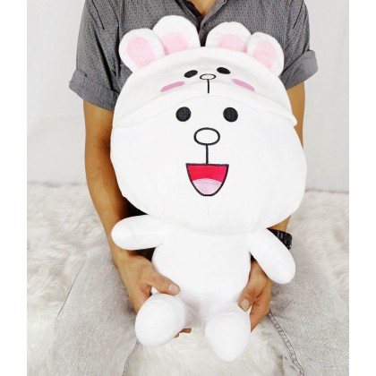 {M'SIA STOCK} EYEMASK LINE FRIEND BROWN/CONY SOFTTOYS/PLUSHTOYS/KIDSTOYS 50CM LINE家族眼罩布朗熊可妮兔娃娃玩具公仔50厘米 Patung Beruang