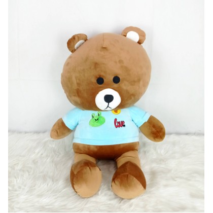 {M'SIA STOCK} LINE BROWN（STRETCH COTTON）SOFTTOYS/PLUSHTOYS/KIDSTOYS 60CM 布朗尼太空棉娃娃玩具公仔60厘米 Patung Beruang