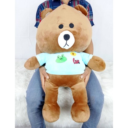 {M'SIA STOCK} LINE BROWN（STRETCH COTTON）SOFTTOYS/PLUSHTOYS/KIDSTOYS 60CM 布朗尼太空棉娃娃玩具公仔60厘米 Patung Beruang