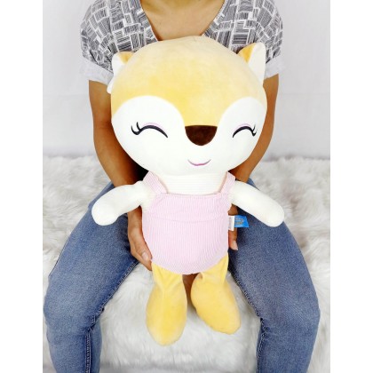 {M'SIA STOCK} DRESSING FOX（STRETCH COTTON）SoftToys/PlushToys/KidsToys 60CM 微笑狐狸娃娃玩具公仔60厘米 Patung Beruang