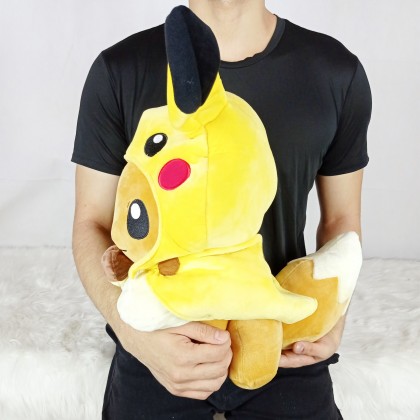 {READY STOCK} POKEMON PIKACHU EEVE SOFTTOYS/PLUSHTOYS/KIDSTOYS 50CM 宝可梦皮卡丘伊布娃娃玩具公仔50厘米 Anak Patung