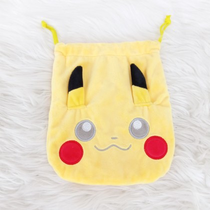 {M'SIA STOCK} Big Size Cartoon Drawstring Pocket Mini Storage Bag Portable 21cm 卡通（大号）抽绳口袋/化妆包学生女可爱收纳包抽绳束口袋7寸 poket tali