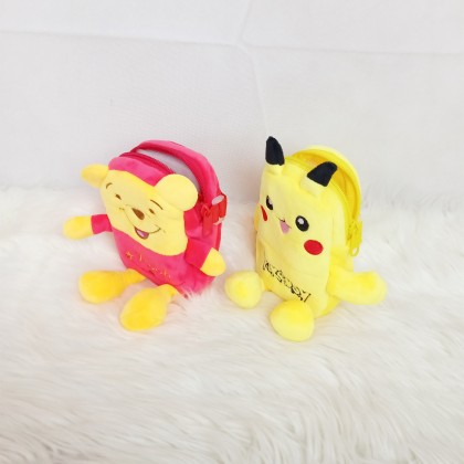 {M'SIA STOCK} PIKACHU/WINNIE BAG SOFT TOYS/PLUSH TOYS/KIDS TOYS 7INCH 21CM 皮卡丘/维尼娃娃玩具公仔 7寸 Patung Beruang
