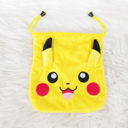 {READY STOCK} Mini Storage Bag Portable Pokemon Drawstring Pocket 21cm 大号宝可梦抽绳口袋 7寸Poket Tali