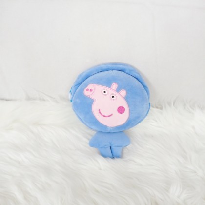 {M'SIA STOCK} PEPPA PIG CROSSBAG SOFTTOYS/PLUSHTOYS/KIDSTOYS 7INCH 21CM 小豬佩奇斜跨包娃娃玩具公仔 7寸 Anak Patung