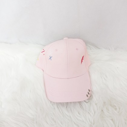 {READY STOCK} Baseball Cap Korean Fashion Hat 百搭原宿风铁环鸭舌帽/棒球帽 Topi