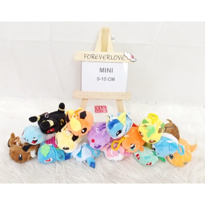 {READY STOCK} Pokemon MiniSoftToys/PlushToys/KidsToys/Key Chain 5-15cm 宝可梦迷你娃娃玩具公仔钥匙圈5厘米-15厘米 Patung Beruang
