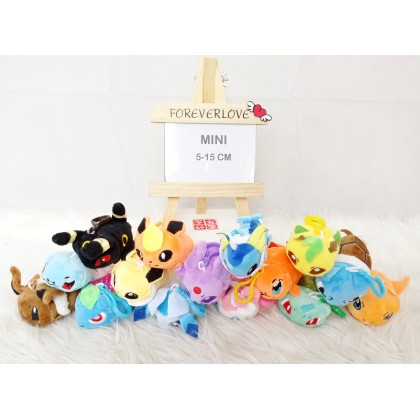 {READY STOCK} Pokemon MiniSoftToys/PlushToys/KidsToys/Key Chain 5-15cm 宝可梦迷你娃娃玩具公仔钥匙圈5厘米-15厘米 Patung Beruang