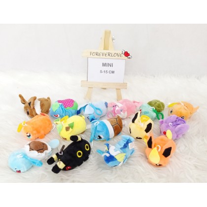 {READY STOCK} Pokemon MiniSoftToys/PlushToys/KidsToys/Key Chain 5-15cm 宝可梦迷你娃娃玩具公仔钥匙圈5厘米-15厘米 Patung Beruang