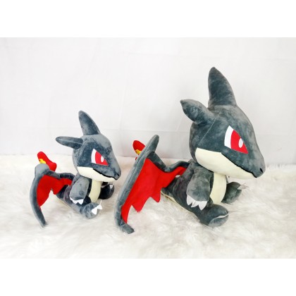 {READY STOCK} POKEMON CHARIZARD NIGHT DRAGON (Q) SOFTTOYS/PLUSHTOYS/KIDSTOYS 35/55CM 宝可梦Q版喷火龙娃娃玩具公仔35/55厘米 Anak Patung