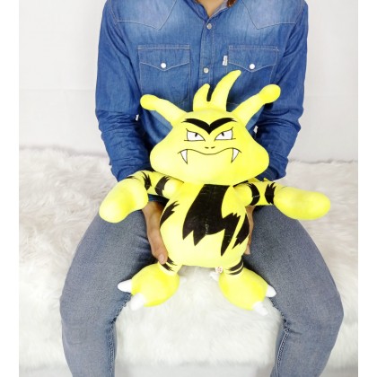 {READY STOCK} POKEMON ELETABUZZ SOFTTOYS/PLUSHTOYS/KIDSTOYS 35/55CM 宝可梦电击兽娃娃玩具公仔35/55厘米 Anak Patung