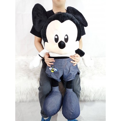 Disney Jeans Couple Mickey/Minnie SOFTTOYS/PLUSHTOYS/KIDSTOYS/DOLL 90CM 牛仔米奇米妮娃娃玩具公仔90厘米 Anak Patung