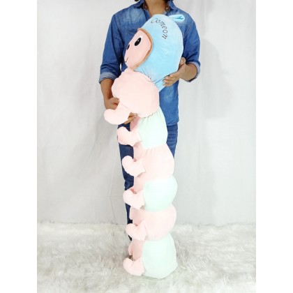 {M'SIA STOCK} HELMET CATERPILLAR （STRETCH COTTON）SOFTTOYS/PLUSHTOYS/KIDSTOYS/DOLL 100CM 头盔毛毛虫（太空棉）娃娃玩具公仔100厘米 Anak Patung