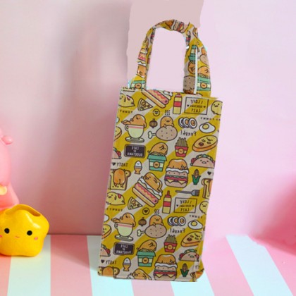 {READY STOCK} Cartoon Waterproof Handy Bottle/Umbrella Reuseable Storage Bag/Tote Pouch （LARGE）大号卡通防水水壶手提袋