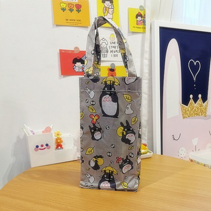 {READY STOCK} Cartoon Waterproof Handy Bottle/Umbrella Reuseable Storage Bag/Tote Pouch （SMALL）小号卡通防水水壶手提袋