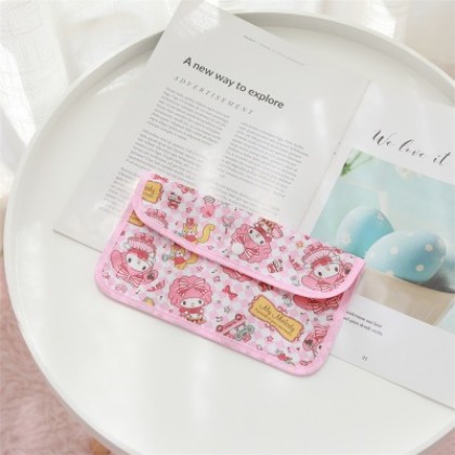 {M'SIA STOCK} Cartoon Portable Mask Bag/Receipt Storage Bag 便携口罩包/收据卡通翻盖防尘口罩收纳包 Beg Simpanan