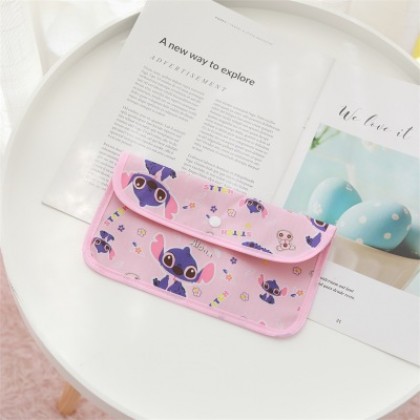 {M'SIA STOCK} Cartoon Portable Mask Bag/Receipt Storage Bag 便携口罩包/收据卡通翻盖防尘口罩收纳包 Beg Simpanan