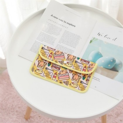 {M'SIA STOCK} Cartoon Portable Mask Bag/Receipt Storage Bag 便携口罩包/收据卡通翻盖防尘口罩收纳包 Beg Simpanan