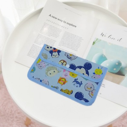 {M'SIA STOCK} Cartoon Portable Mask Bag/Receipt Storage Bag 便携口罩包/收据卡通翻盖防尘口罩收纳包 Beg Simpanan