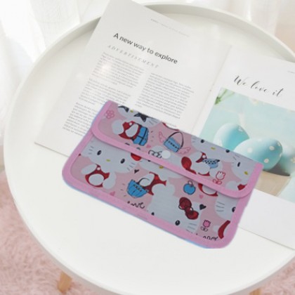 {M'SIA STOCK} Cartoon Portable Mask Bag/Receipt Storage Bag 便携口罩包/收据卡通翻盖防尘口罩收纳包 Beg Simpanan