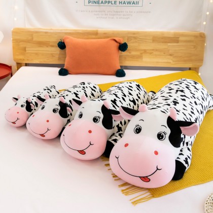 {M'SIA STOCK} DAIRY COW（STRETCH COTTON）Long Pillow SOFTTOYS/PLUSHTOYS/KIDSTOYS/DOLL 120CM 乳牛太空棉娃娃玩具公仔120厘米 Anak Patung