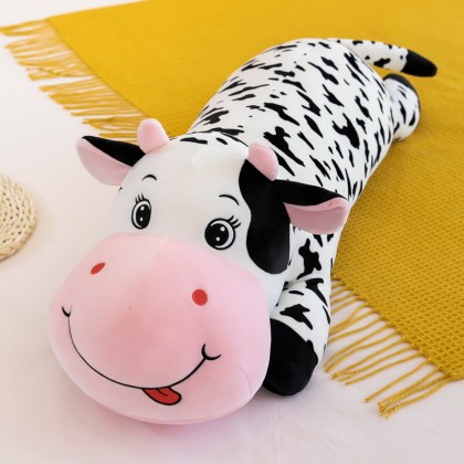 {M'SIA STOCK} DAIRY COW（STRETCH COTTON）Long Pillow SOFTTOYS/PLUSHTOYS/KIDSTOYS/DOLL 120CM 乳牛太空棉娃娃玩具公仔120厘米 Anak Patung