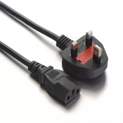 Power Cord With 1.5Meter Long UK 3pin With 13A Fuse For Desktop PC/Printer 电脑线/插头