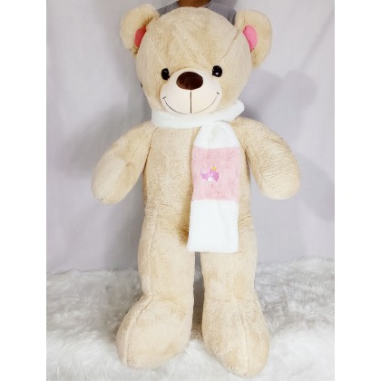 {M'SIA STOCK} Love Scarf Teddy Bear SOFTTOYS/PLUSHTOYS/KIDSTOYS/DOLL 130CM 爱心围巾泰迪熊娃娃玩具公仔130厘米 Anak Patung