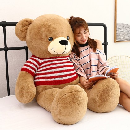 {M'SIA STOCK} Giant Dress Teddy Bear SOFTTOYS/PLUSHTOYS/KIDSTOYS/DOLL 180CM 毛衣泰迪熊娃娃玩具公仔180厘米 Anak Patung