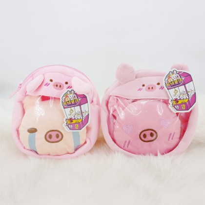 {M'SIA STOCK} Piglet Satchel SOFT TOYS/PLUSH TOYS/KIDS TOYS/DOLL 7INCH 21CM 小猪挎包娃娃玩具公仔 7寸 Anak Patung