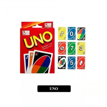 {READY STOCK} Card Games UNO or DOS Playing Card Game For Family Fun 标准优诺卡牌 DOS纸牌 UNO纸牌桌游UNO卡牌 WILD UNO FLIP UNO