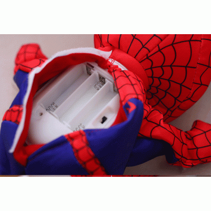{M'SIA STOCK} Dancing Spiderman Car Glass Plush Toy Can Dance And Sing SOFT TOYS/KIDS TOYS/DOLL 30cm 吸塑跳舞蜘蛛侠娃娃玩具公仔 30厘米
