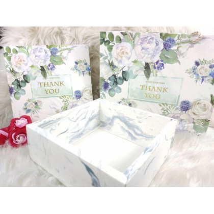 {READY STOCK} 1 Set Gift Box [Box + Paper Bag] Festival Wedding Valentine Days Door/Party Gift Box 伴手礼盒结婚喜糖盒包装盒手提袋套装
