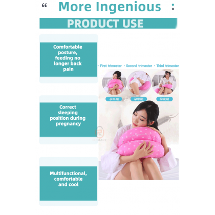 {M'SIA STOCK} Pregnancy Maternity Waist Belly Side Pillow Support Women Sleeping 孕妇枕头护腰侧睡枕 Bantal Mengandung