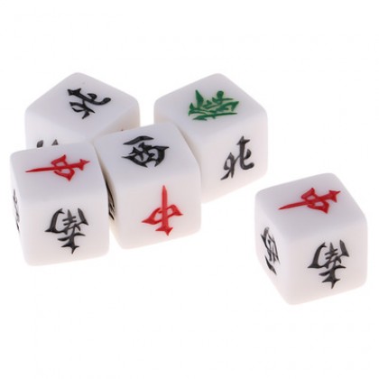 {M'SIA STOCK} 1Pcs North South East West Mahjong Dices 22mm麻将骰子东南西北中發风向色子