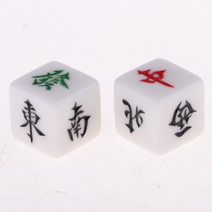 {M'SIA STOCK} 1Pcs North South East West Mahjong Dices 22mm麻将骰子东南西北中發风向色子