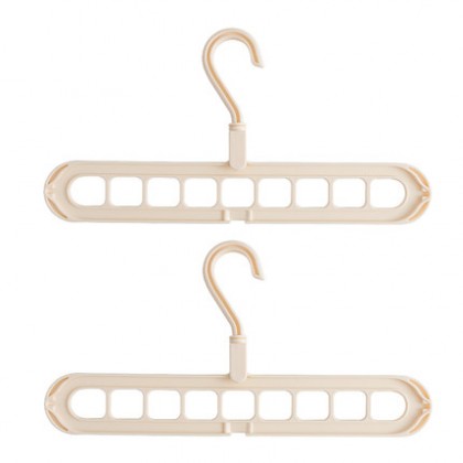 {READY STOCK} Magic Cloth Hanger 2 Way 9 Holes 360 Rotatable Wardrobe Storage Space Saver Tiktok 九孔多功能衣架 Penyangkut Baju