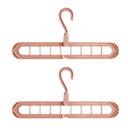 {READY STOCK} Magic Cloth Hanger 2 Way 9 Holes 360 Rotatable Wardrobe Storage Space Saver Tiktok 九孔多功能衣架 Penyangkut Baju