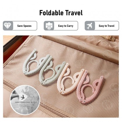 {M'SIA STOCK} 1pcs Folding Hanger Portable Travel Plastic Hanger Non-slip Wardrobe Clothes折叠塑料防滑衣架Travel Penyangkut Baju {M'SIA STOCK} 1pcs Folding Hanger Portable Travel Plastic Hanger Non-slip Wardrobe Clothes折叠塑料防滑衣架Travel Penyangkut Baju