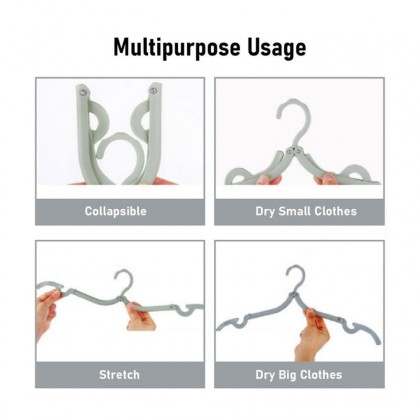 {M'SIA STOCK} 1pcs Folding Hanger Portable Travel Plastic Hanger Non-slip Wardrobe Clothes折叠塑料防滑衣架Travel Penyangkut Baju {M'SIA STOCK} 1pcs Folding Hanger Portable Travel Plastic Hanger Non-slip Wardrobe Clothes折叠塑料防滑衣架Travel Penyangkut Baju