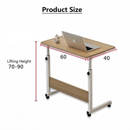 {READY STOCK} Multifunctional Lifting Laptop Computer Study Table BedSide Adjustable With Wheels床边升降桌可移动电脑桌Meja Komputer