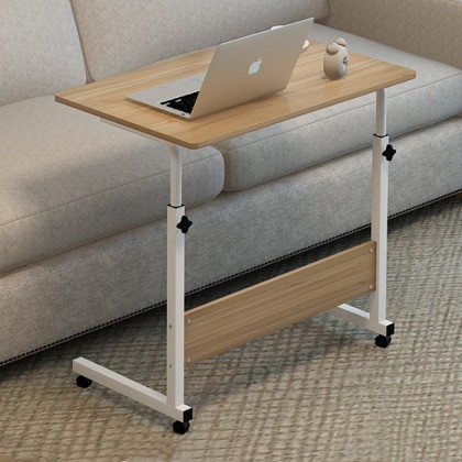 {READY STOCK} Multifunctional Lifting Laptop Computer Study Table BedSide Adjustable With Wheels床边升降桌可移动电脑桌Meja Komputer