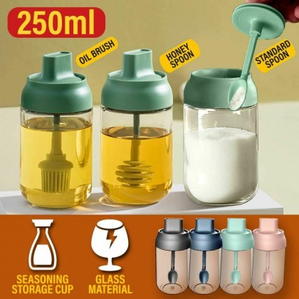 {M'SIA STOCK} Kitchen Glass Seasoning Bottle Spice Jar Sealed Condiment Bottle Household Condiment Jar防潮调味罐Balang Rempah