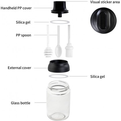 {M'SIA STOCK} Kitchen Glass Seasoning Bottle Spice Jar Sealed Condiment Bottle Household Condiment Jar防潮调味罐Balang Rempah