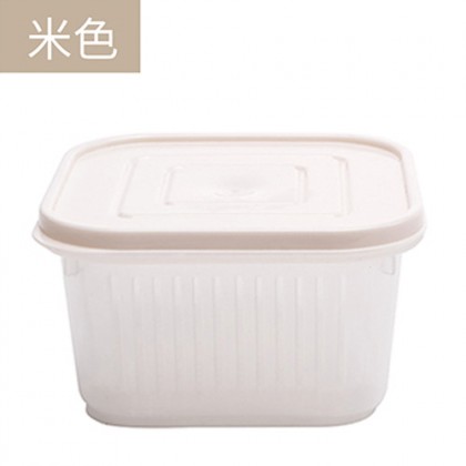 {READY STOCK} Fresh Ginger Garlic Onion Double Layer Plastic Storage Box Transparent Refrigerator 方形葱花保鲜盒 Bawang Kotak
