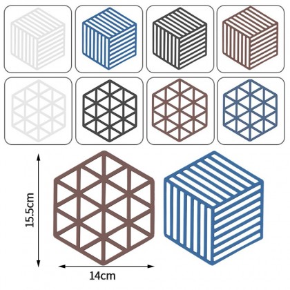 {M'SIA STOCK} Silicone Heat Insulation Pad Nordic Style Anti-heat Hot Pot Table Mat Coaster Pad Cup Mat Coffee Pad 隔热垫防滑