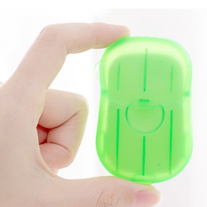 {M'SIA STOCK} Travel Disposable Soap Tablets Boxed Soap Paper Portable Hand Washing Carry  便携户外洗手纸香皂/香皂纸 Kertas Sabun