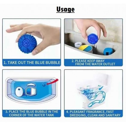 {M'SIA STOCK} Magic Auto Toilet Bowl Cleaner Blue Bubble Flush Bathroom Clean  蓝泡泡马桶除臭剂卫生间清洁剂 Deodoran Tandas