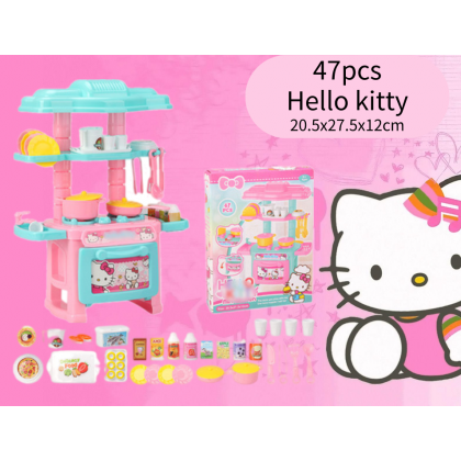 {M'SIA STOCK} Mini Kids Kitchen Play Set Tableware Frozen/Hello Kitty/Princess Pretend Toys 过家家厨房儿做饭 Mainan Masak Masak